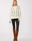 The Yvaine Striped Cable Sweater