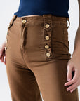 The Zephyr Camel Wide Leg Jeans