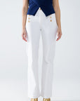 The Zephyr White Wide Leg Jeans