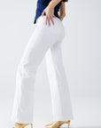 The Zephyr White Wide Leg Jeans