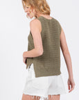 The Anora Side Slit Sweater Tank