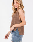 The Anora Side Slit Sweater Tank