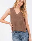 The Anora Side Slit Sweater Tank