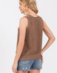 The Anora Side Slit Sweater Tank