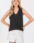 The Anora Side Slit Sweater Tank