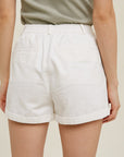 The Aurelia Pleated Cotton Shorts