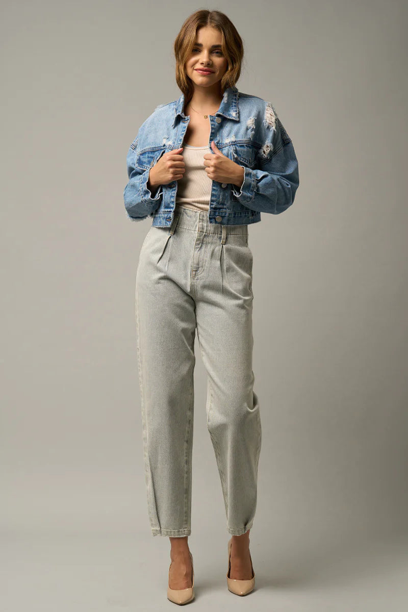 The Hopi High Rise Light Wash Balloon Jeans