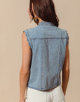 The Jessa Scalloped Denim Vest