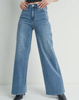 The Beatrice Medium Wash Wide Leg Jeans