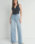 The Beatrice Light Wash Wide Leg Jeans