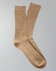 The Silk and Wool Dust Star Socks - Beige