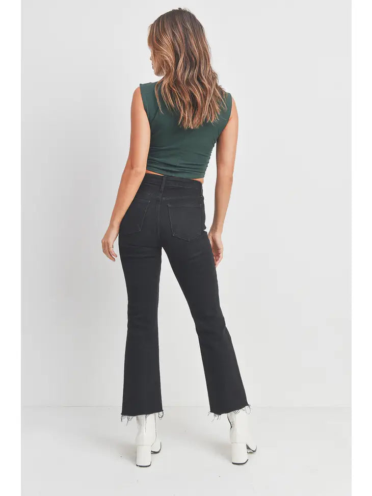 The Kyle Vintage Cropped Flare Jeans by Just Black Denim
