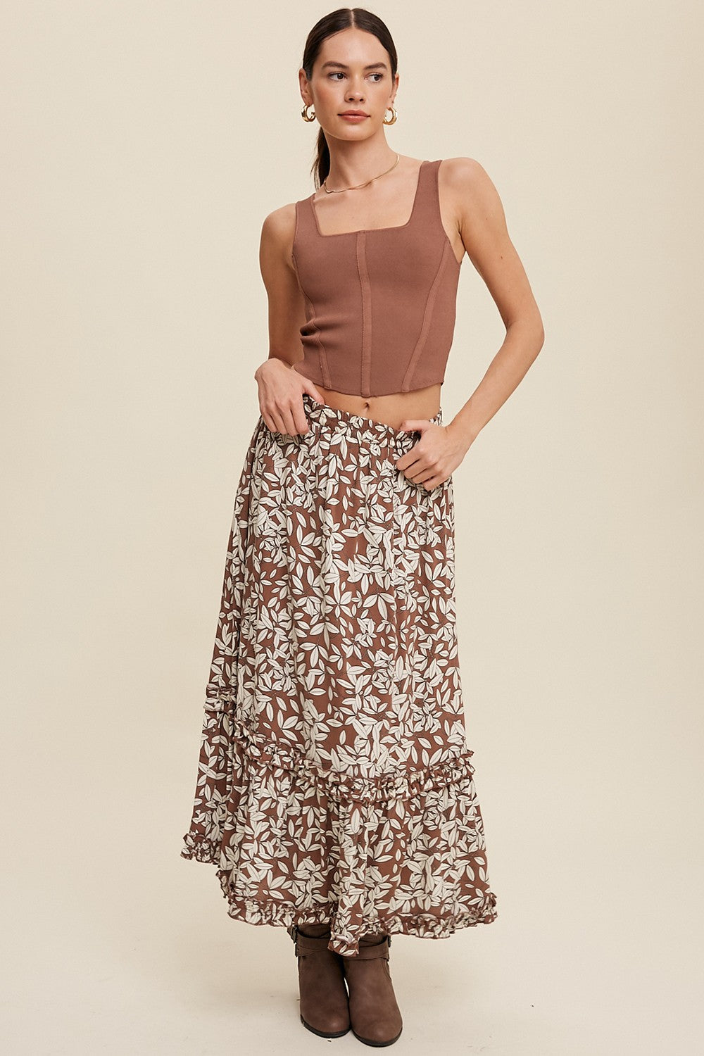 The Briony Ruffle Maxi Skirt