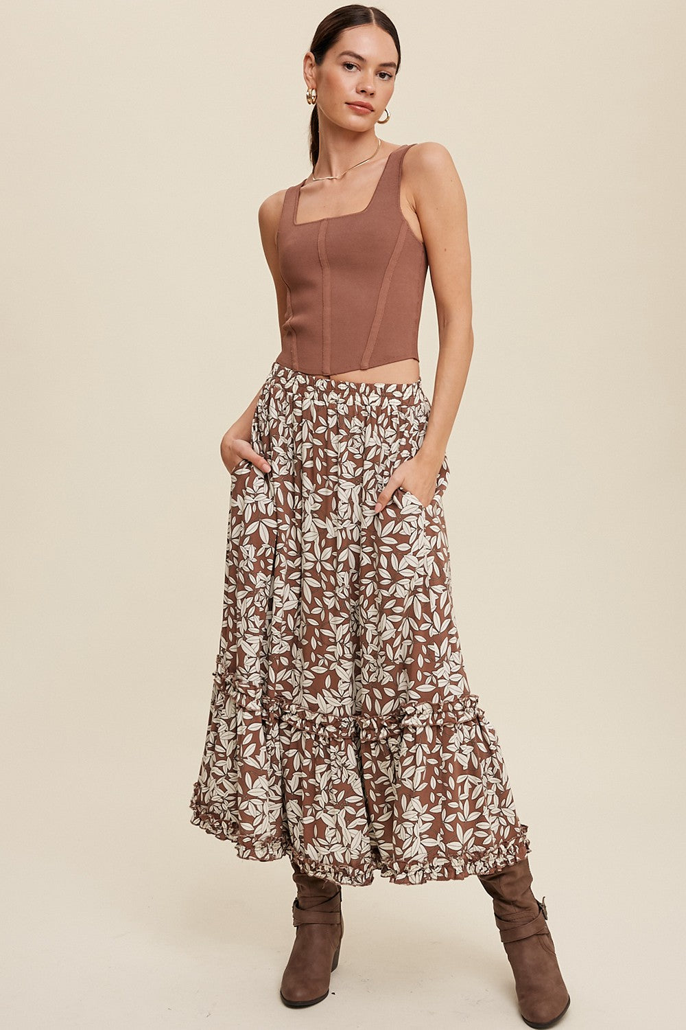 The Briony Ruffle Maxi Skirt