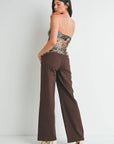 The Briar Mini Patch Pocket Wide Leg Jeans