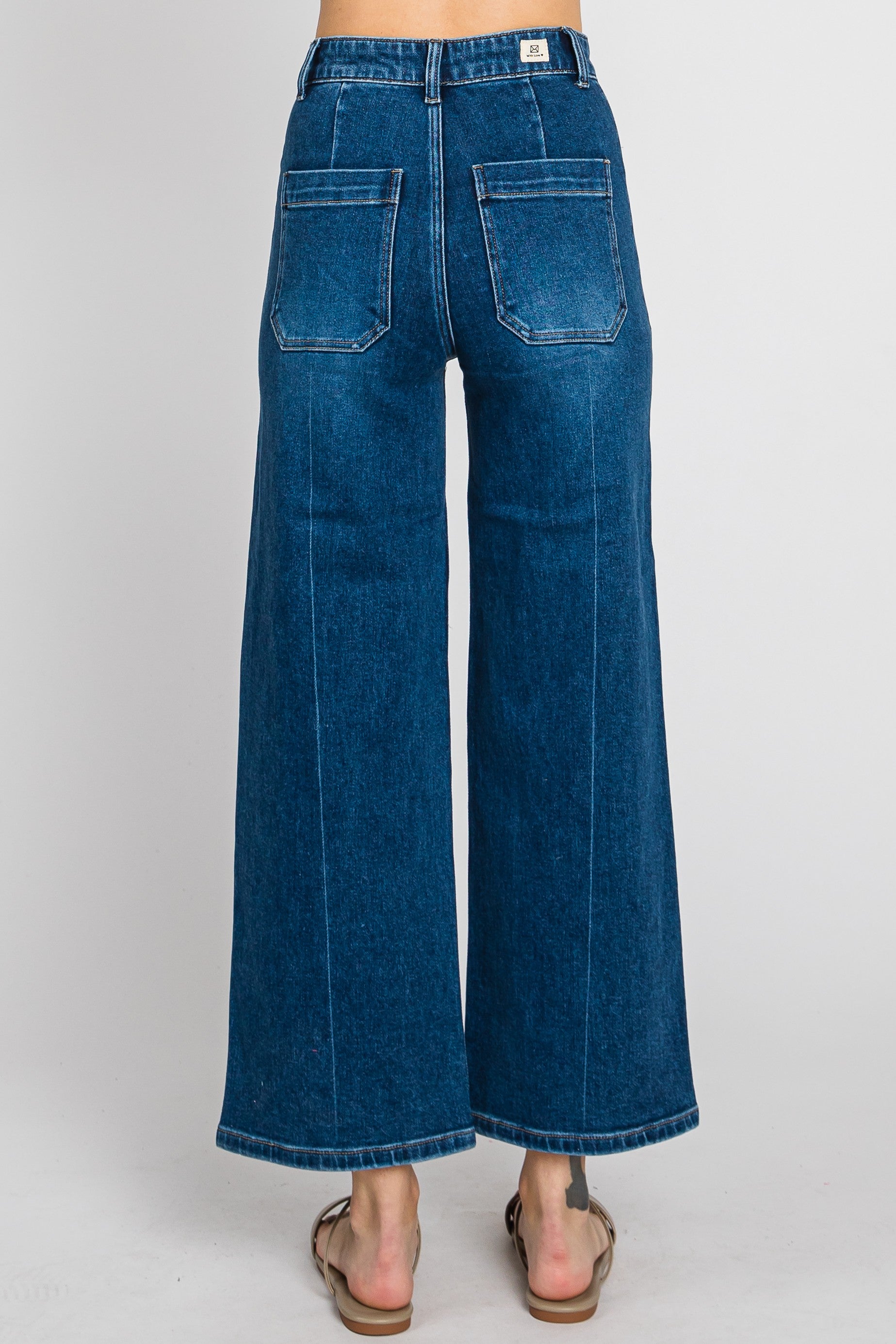 The Cara Patch Pocket Wide Leg Jeans by L.T.J