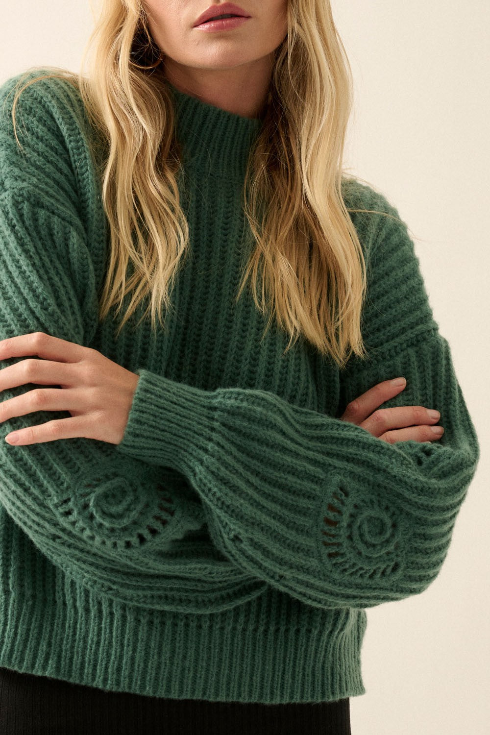 The Celeste Eyelet Detail Knit Sweater