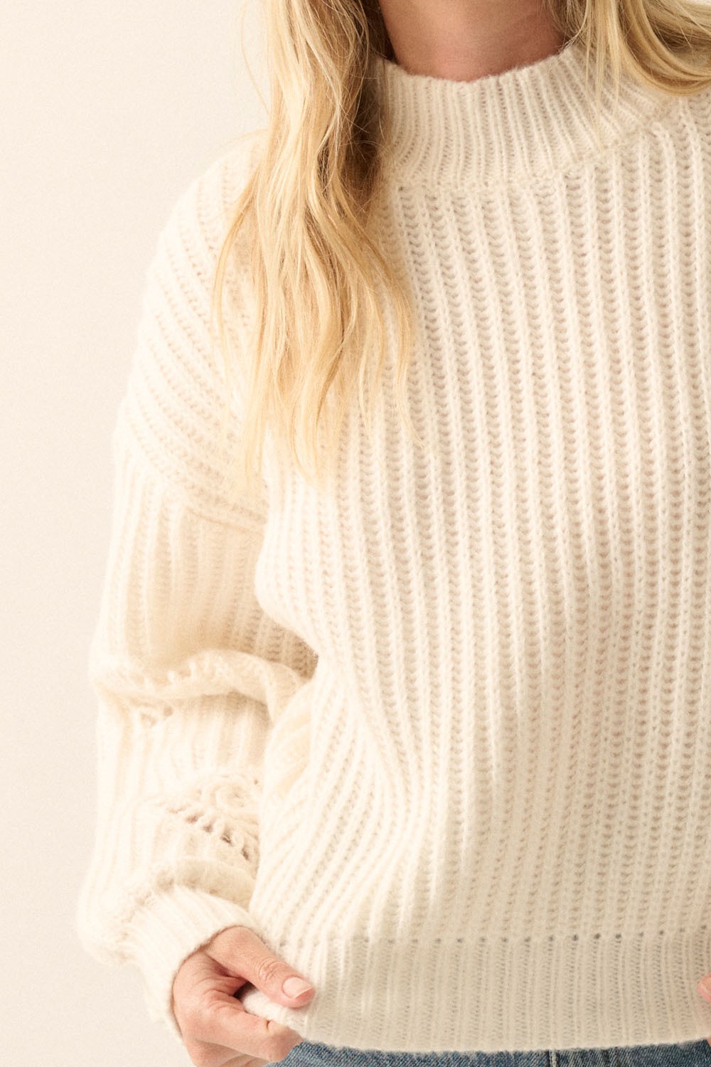 The Celeste Eyelet Detail Knit Sweater
