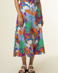 The Cheryn Abstract Midi Skirt by FRNCH