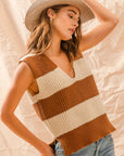 The Montana Deep V Sweater Tank