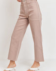 The Colette Clay Utility Wide Leg Jeans