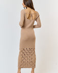 The Sasha Laser Cut Sweater Dress