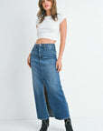 The Courtney Denim Midi Skirt