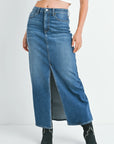 The Courtney Denim Midi Skirt