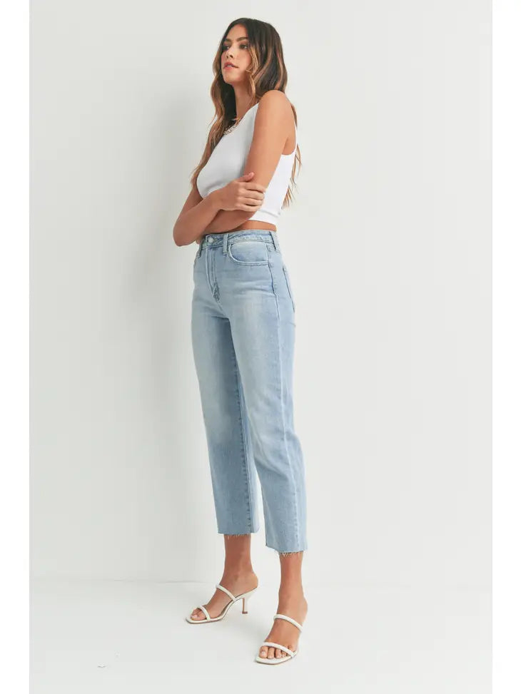 The Delaney Classic High Rise Straight Jeans by Just Black Denim