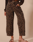 The Elvie Leopard Barrel Jeans