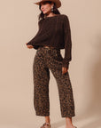 The Elvie Leopard Barrel Jeans