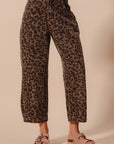 The Elvie Leopard Barrel Jeans