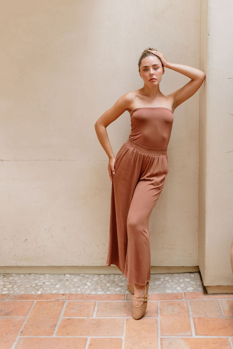 The Amara Nutshell Smocked Pants