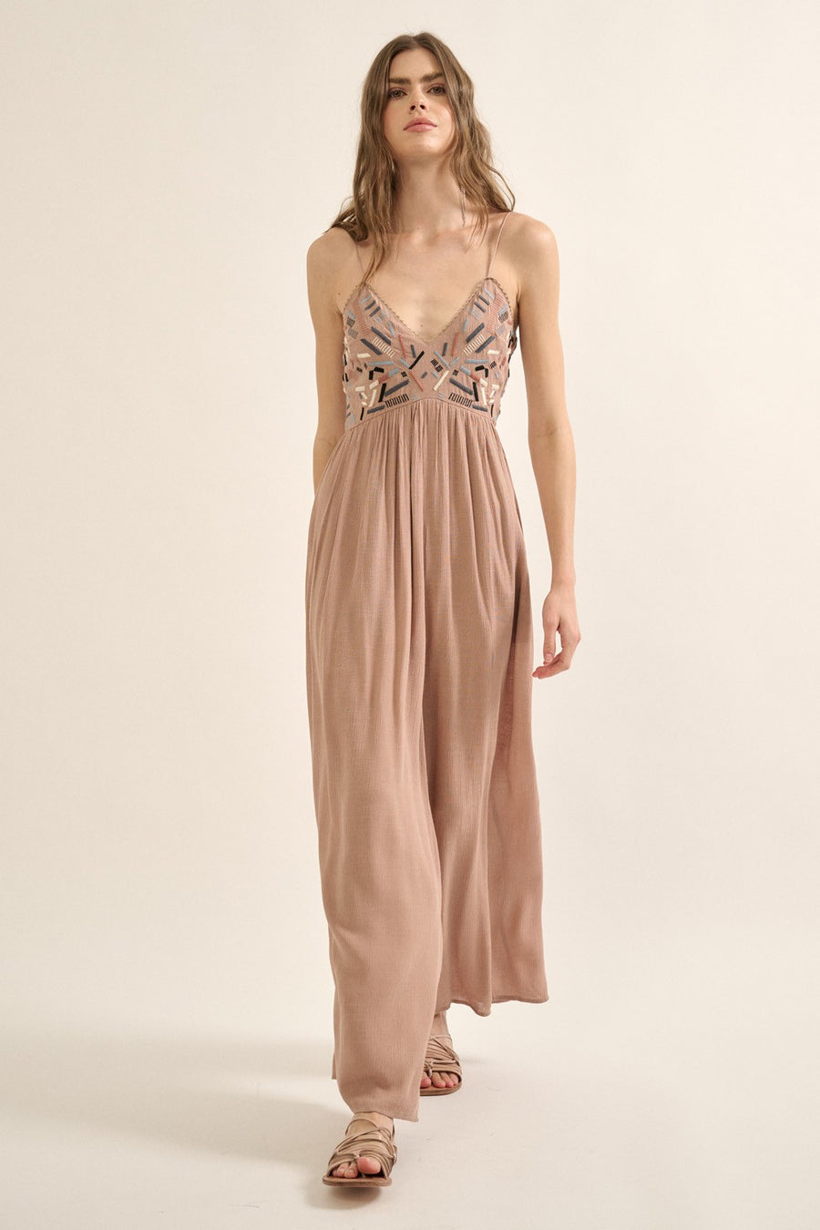 The Evelyn Embroidered Jumpsuit