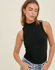 The Everly Mock Neck Tank Top