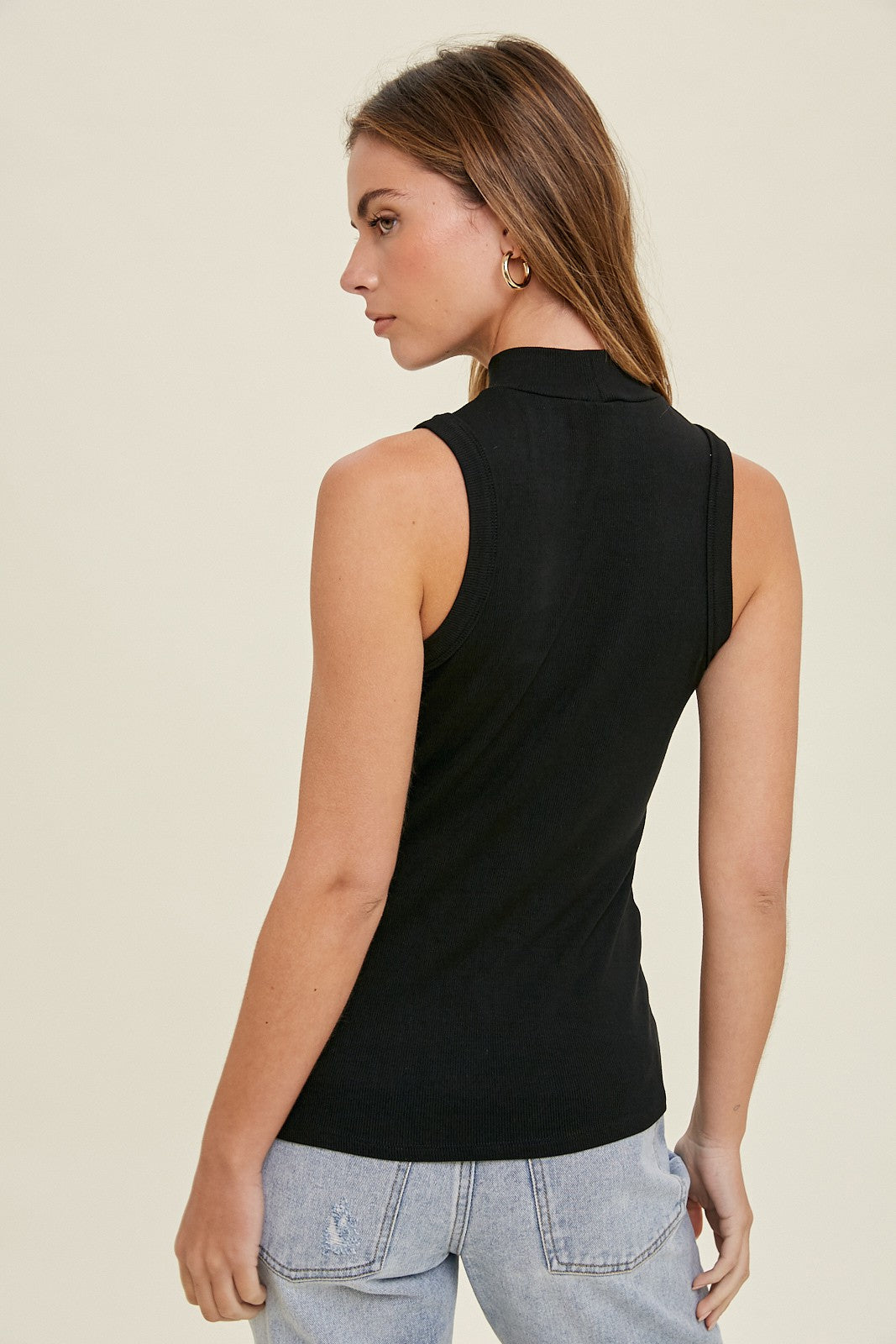 The Everly Mock Neck Tank Top