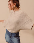 The Kayne Oatmeal Dolman Boatneck Top