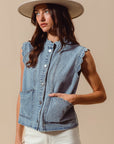 The Jessa Scalloped Denim Vest