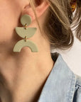 The Geometric Dangle Clay Earrings
