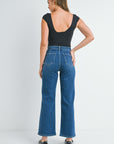 The Hailey Dark Denim Wide Leg Jeans