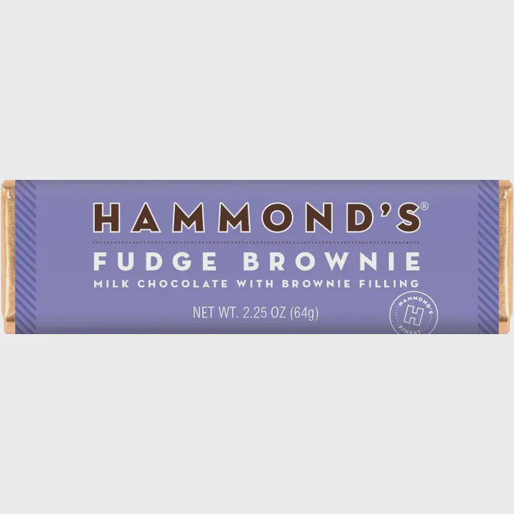Fudge Brownie Ganache Milk Chocolate Bar by Hammond&#39;s