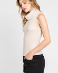 The Helena Oatmeal Turtleneck Knit Top