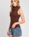 The Helena Chocolate Turtleneck Knit Top