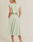 The Santorini Crop Top + Midi Skirt Set- Sold Separately