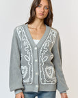 The Julie Embroidered Sweater Cardigan