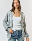 The Julie Embroidered Sweater Cardigan