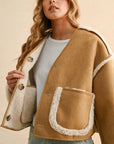 The Karlie Faux Suede + Sherpa Reversible Jacket