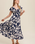 The Kenley Floral Ruched Bodice Maxi Dress