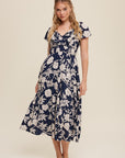 The Kenley Floral Ruched Bodice Maxi Dress