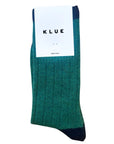 The Merino Wool Band Socks - Green + Black